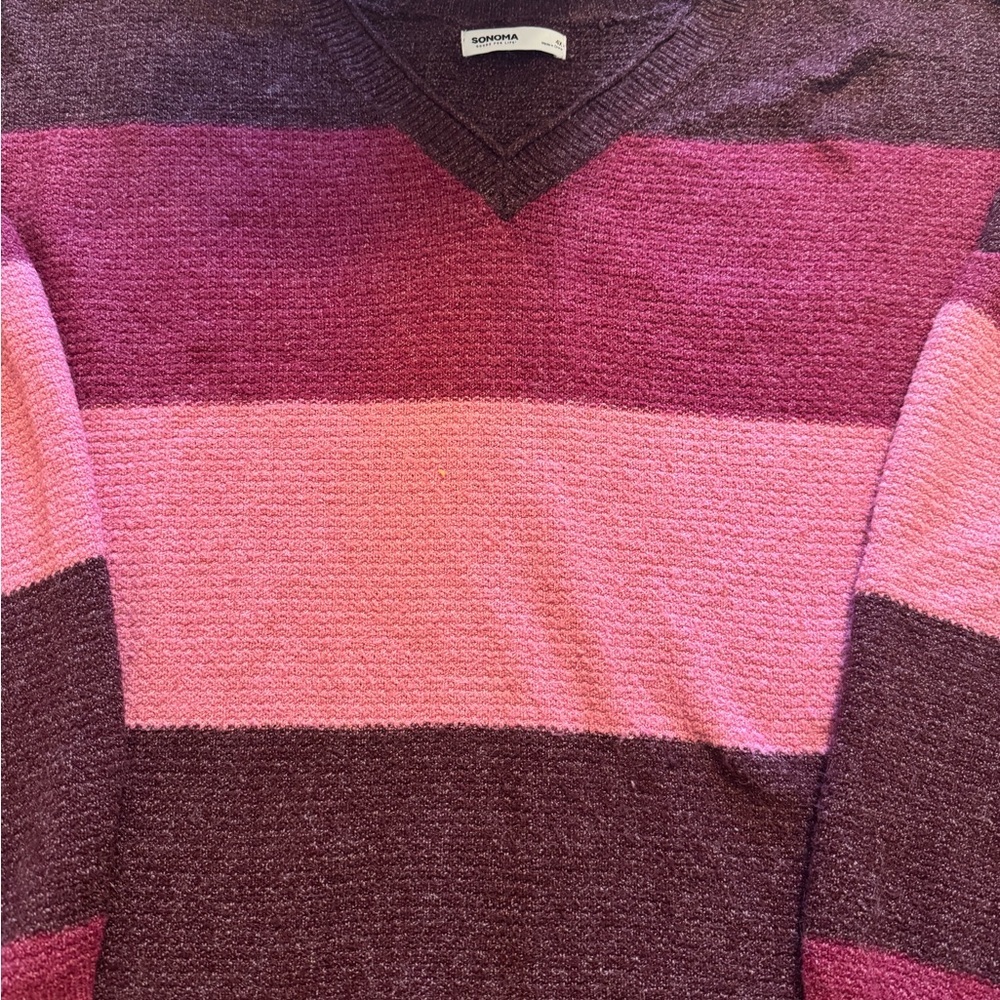 Sonoma Maroon and Magenta Knit Top - Picture 2 of 6
